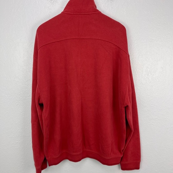 Mens Tommy Bahama Burnt Red Long Sleeve Pullover Cotton Sweater - Picture 5 of 9